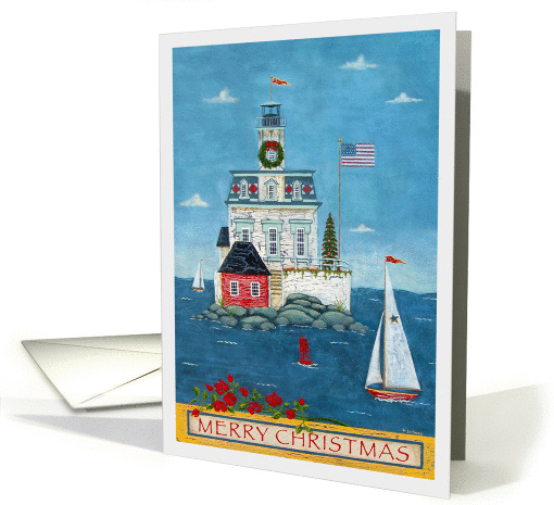 Christmas at Rose Island Light card (971923)