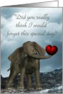 An Elephant Never Forgets card
