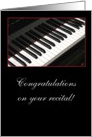 Congratulations on your recital card