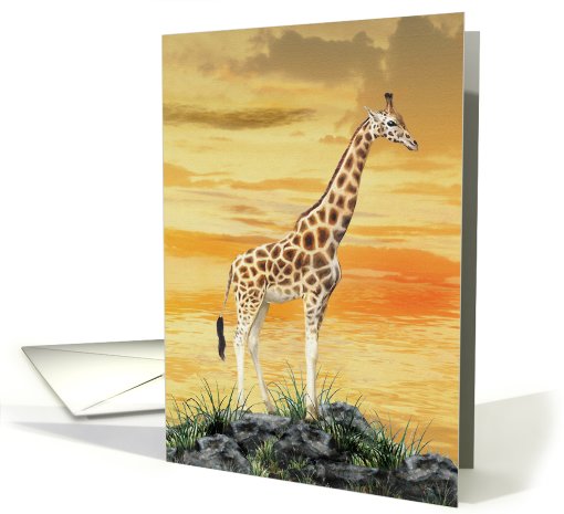 Sunset Giraffe card (436071)