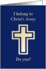 I Belong to Christ’s Army... card