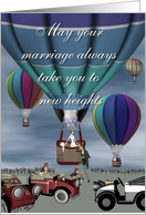 May your marriage always take you to new heights... wedding card