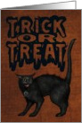 Trick or Treat...Halloween, Black Cat card