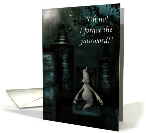 Oh no, I forgot my password!-Halloween, October 31st card (492620)