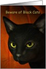 Beware of Black Cats-Halloween card