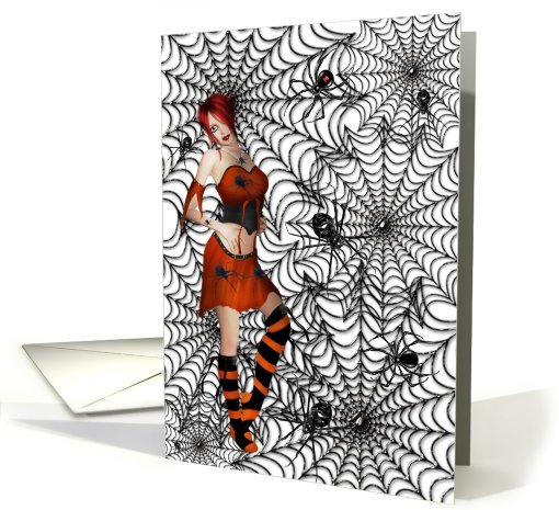 Have A Spider-licious Halloween-spiders, webs card (498019)
