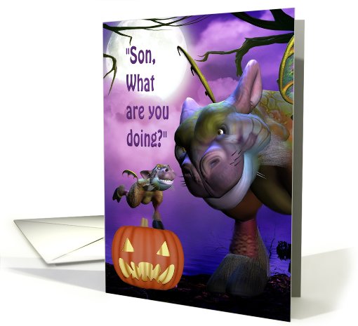 Son, What are you doing?-Halloween, Father, Son, card (499315)