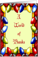 A World of Thanks- Christmas, Holiday, card