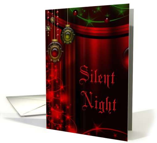 Silent Night-Baubles, Ornaments, Christmas, Holiday, card (512952)