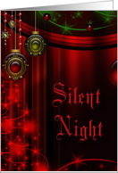 Silent Night-Baubles, Ornaments, Christmas, Holiday, card