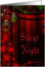 Silent Night-Baubles, Ornaments, Christmas, Holiday, card