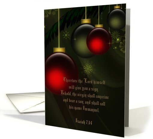 Isaiah 7:14- Bible, Religious, Christmas, Holiday, card (512990)