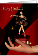 Merry Christmas Ballerina Musicbox- Ballet, Dance,Toy, Christmas, Holiday, card