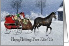 Merry Christmas Santa and Horse Sleigh...-Holiday, Christmas, card