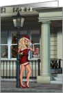 Sexy Mrs. Claus gets a second job..-Humor, Mrs. Claus, elf, Holiday, Christmas, card