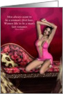 Men always want, Women like...-February 14th, Valentine’s Day card