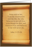 John 11:25-26-Holiday, Easter, April 4th, card