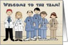 Welcome to the team-Nurses card