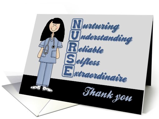 Nurse Acronym Thank you-Nurse card (572701)