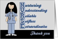 Nurse Acronym Thank you-Nurse card