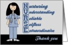 Nurse Acronym Thank you-Nurse card