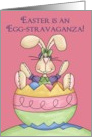 Easter is an egg-stravaganza!-Bunny, Rabbit, Holiday, Easter, card