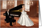 The Songstress and The Piano Man- congratulations,wedding, groom, card