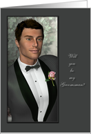 Will you be my groomsman?- Groomsman, Invitation, card