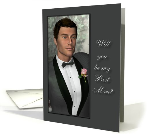 Will you be my Best Man?- best friend, best man, Invitation, card