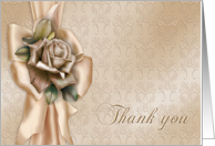 Thank you- Occassion, For the gift, Wedding Gift, Rose, Bow, card