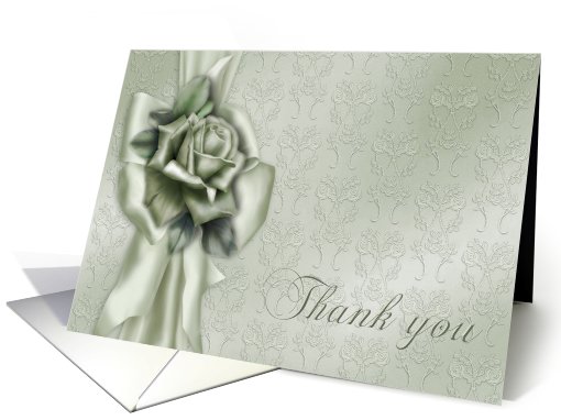 Thank you- Occassion, For the gift, Wedding Gift, Rose, Bow, card