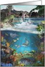 Two Worlds One Planet-Dolphins, Ocean, Anemones, Sealife, Underwater card