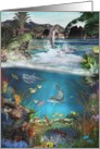 Happy Birthday-Dolphins, Ocean, Anemones, Sealife, Underwater card