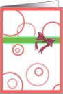 Retro Christmas Card with Bow card