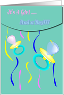 It’s A Girl and Boy card