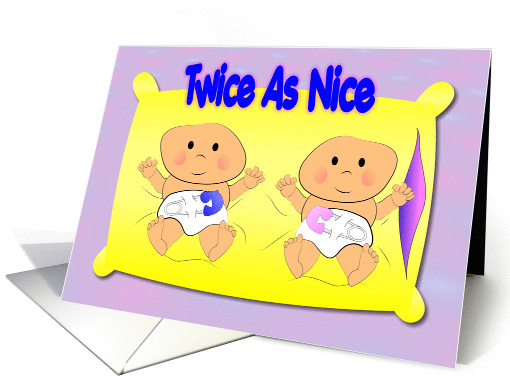 Twice As Nice Birth Announcement card (307706)