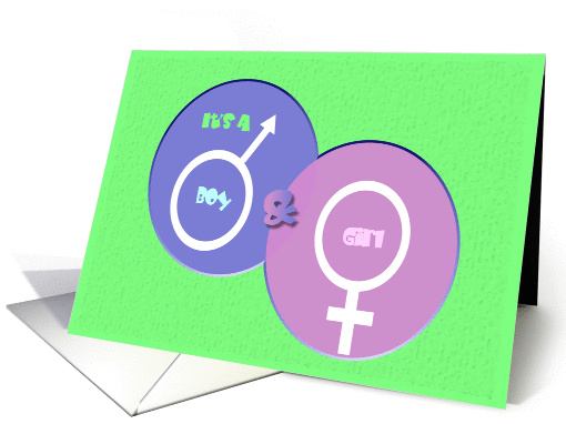 It's A Boy and Girl card (315380)