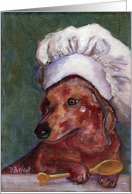 Dog - Dachshund Chef - Thanksgiving card