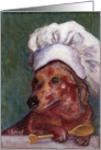 Dog - Dachshund Chef - Thanksgiving card