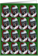 Christmas Dog - Dachshund Santa card