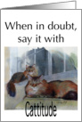 Inspiration - When in doubt, say it with Cattitude card