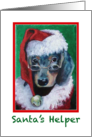 Santa’s Helper - Dachshund card