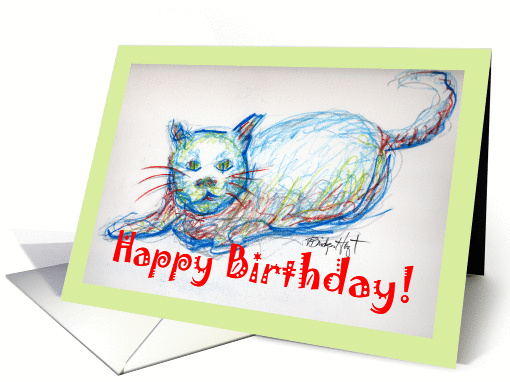 Birthday - Cat card (289504)