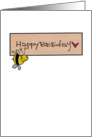 HAPPYBEEDAY card