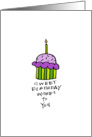 purple birthday cupcake card