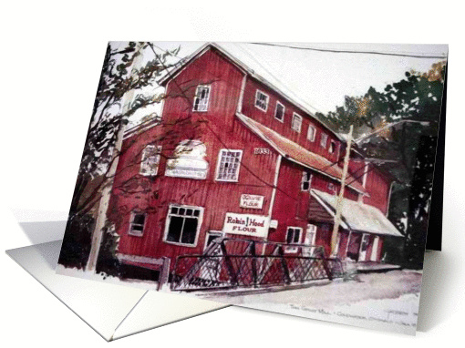 Grist Mill circa 1833 card (293404)