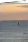 Sailing at sunset card