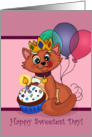 Happy Sweetest Day - Royal Kitty Cupcake Celebration card