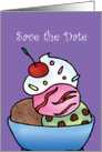 Save the Date - Ice Cream Sundae card