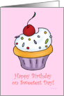 Happy Sweetest Day Birthday - Vanilla Cupcake card